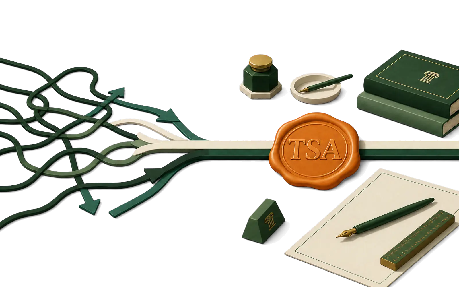 Tangled review paths resolve into a single straight line.